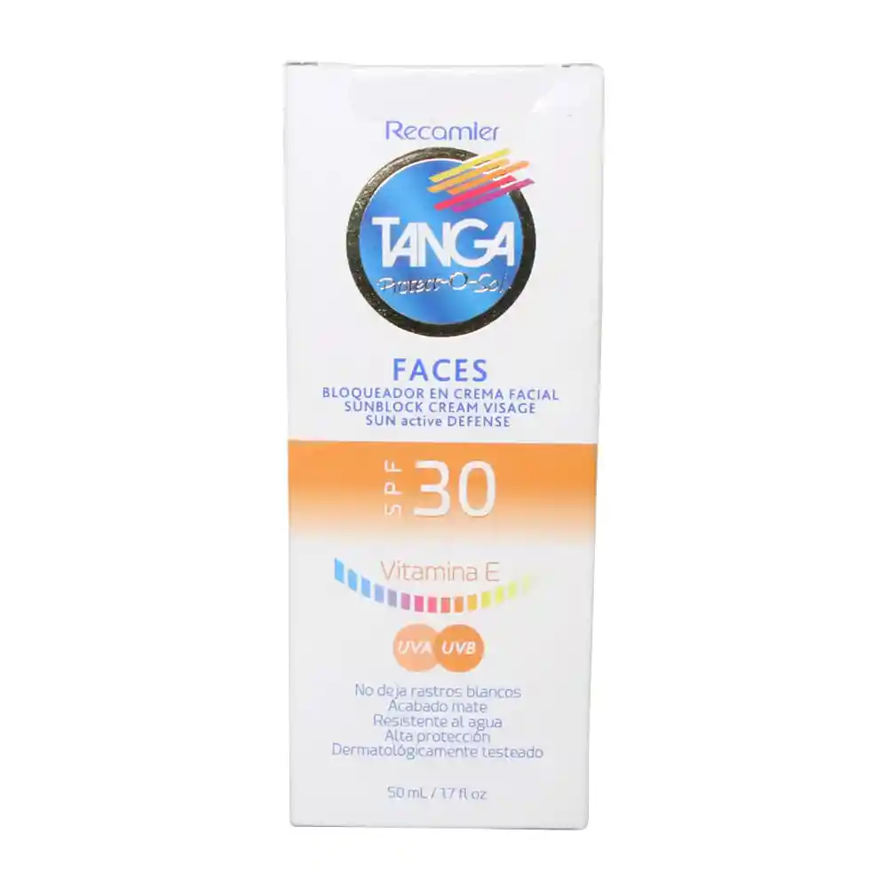 Tanga Bloqueador Solar Crema Facial FPS 30