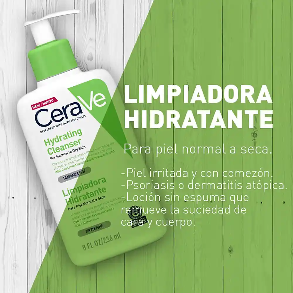 CeraVe Crema Limpiadora Hidratante Piel Normal a Seca