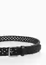 Cinturón Trenza Negro Talla 91 Hombre Mango