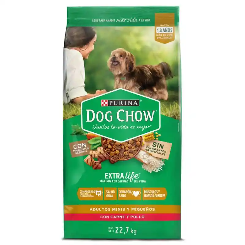 Comida para perro Dog Chow Adulto minis y pequeños x 22,7 kg