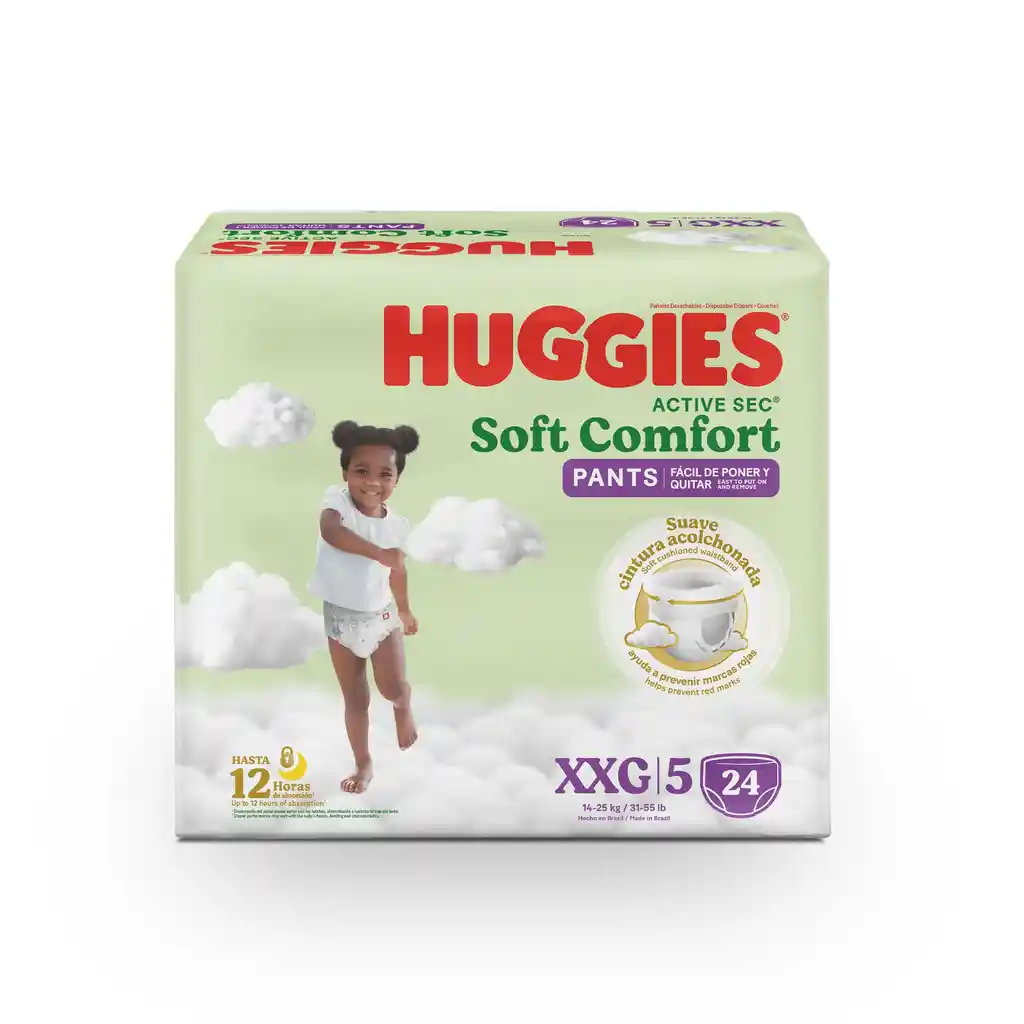Panal Huggies Active Sec Pants Talla Xxg/5