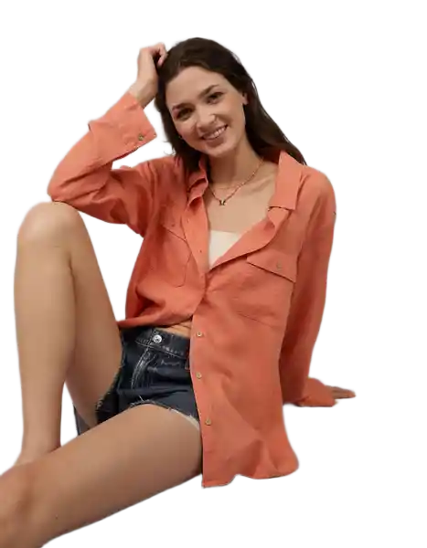 Camisa Mujer Naranja Talla: MEDIUM 6127800 American Eagle