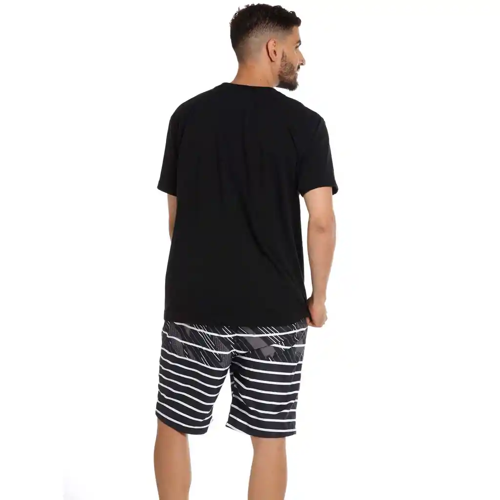 Camiseta Manga Corta Speedo Formula Hombre Negro-l