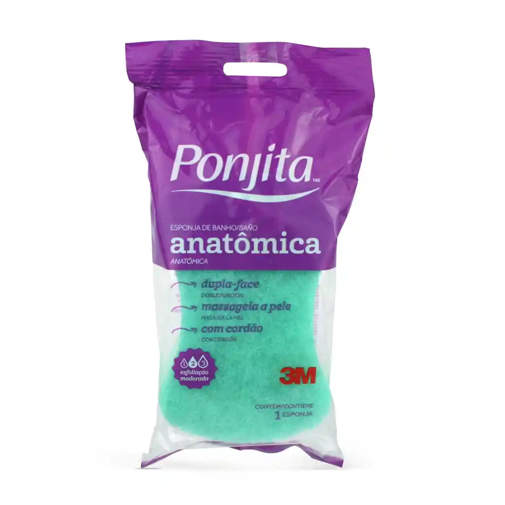 Ponjita Esponja de Baño Anatómica