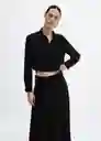 Falda Lia-W Negro Talla L Mujer Mango