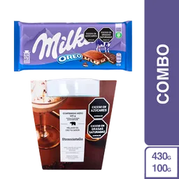 Combo Milka Oreo + Orso Helado Sabor Stracciatella