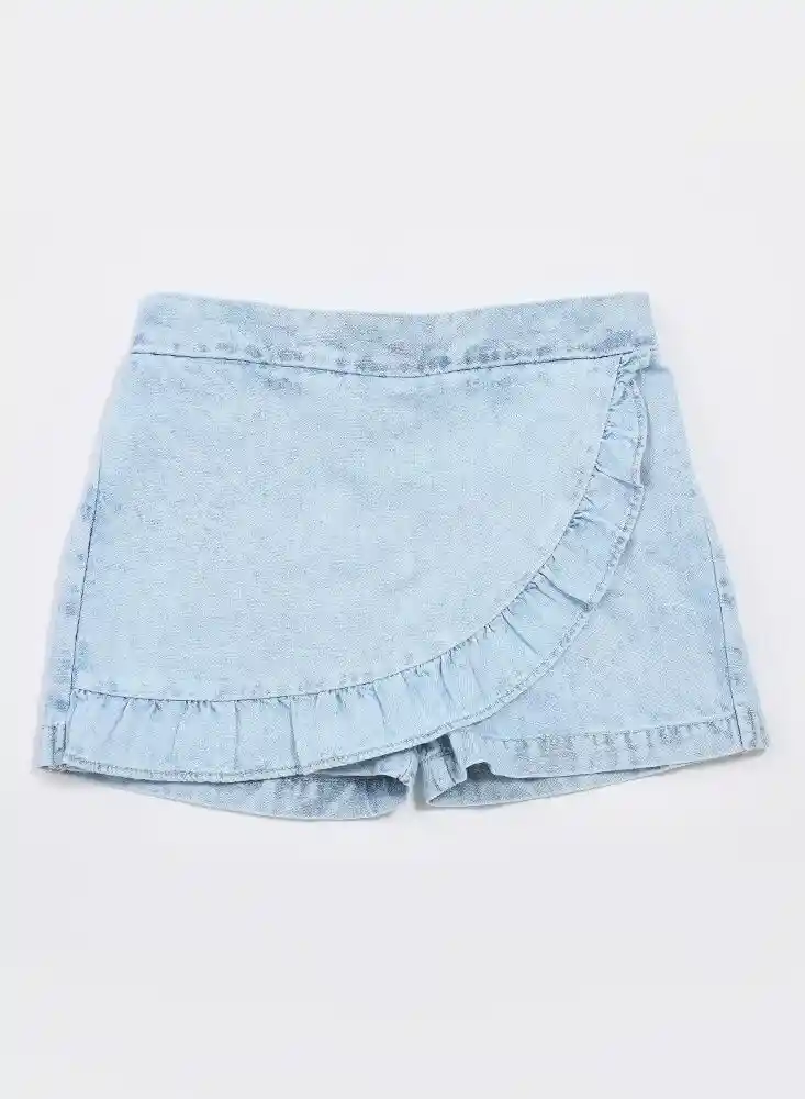 Falda Short 3t-azul