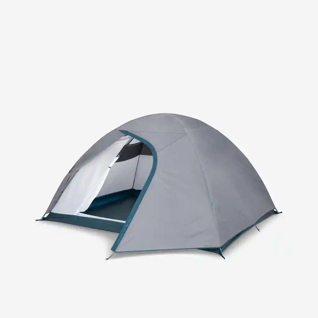 Carpa Impermeable Para 4 Personas Para Camping Mh100 Gris Quechua