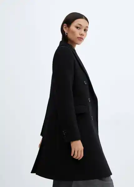 Abrigo Dali Negro Talla L Mujer Mango