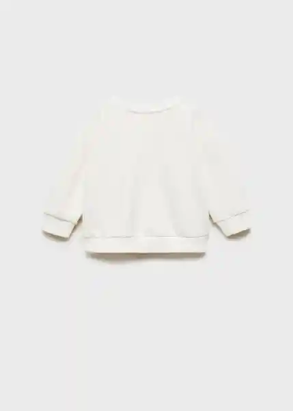 Buzo Sudadera Nara Off White Talla 72 Niñas Mango