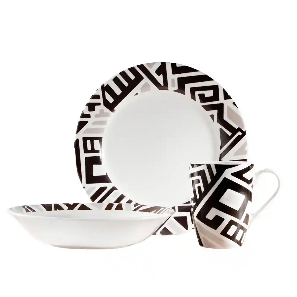 Vajilla 4 Puestos 16 Pzs Bora Corona Vl175i040112