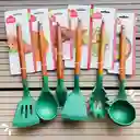 Cuchara Pasta Silicona Mango Madera Melvic 443000135