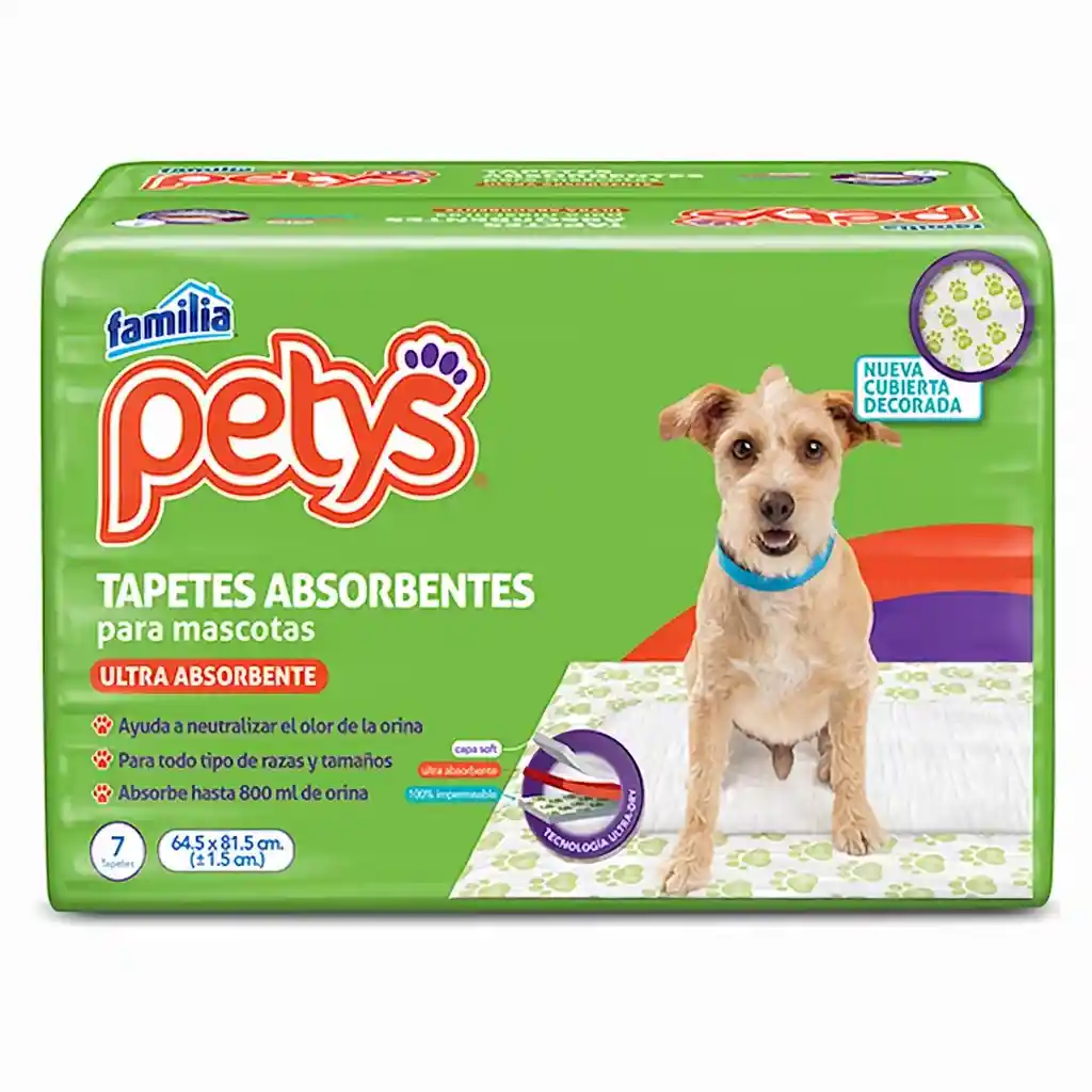 Petys Tapete Absorbente para Perros. 7 unds.
