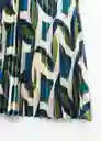 Falda Quanti Azul Talla XS Mujer Mango