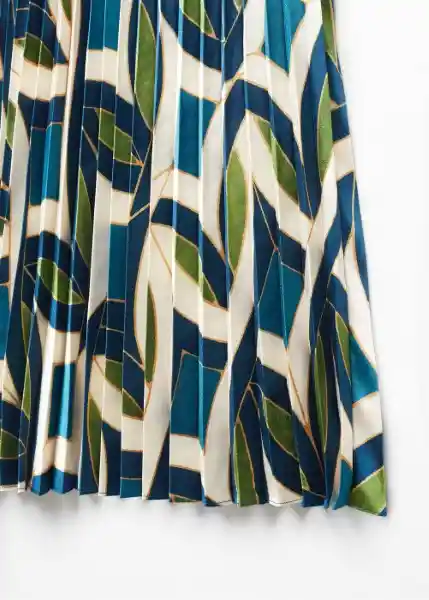 Falda Quanti Azul Talla XS Mujer Mango