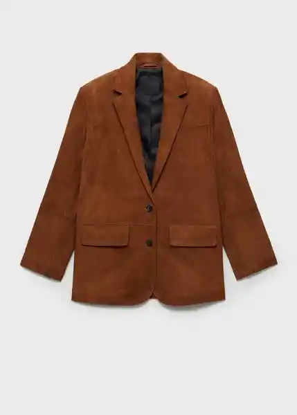 Saco Americana Nobu Tabaco Talla M Mujer Mango