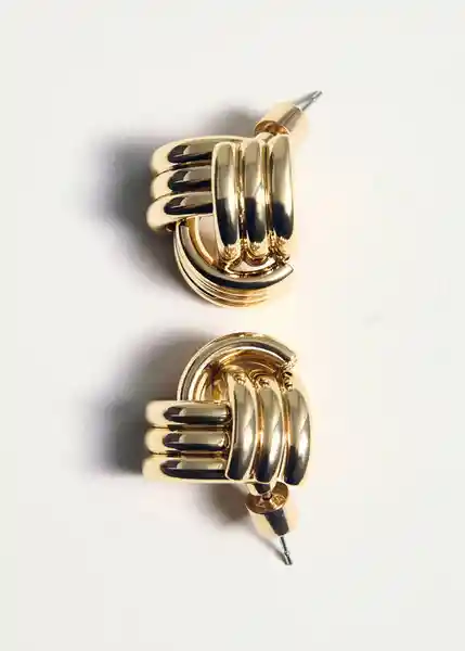 Pendiente Lisa Oro Talla 99 Mujer Mango