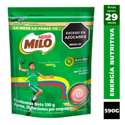 MILO ACTIV-GO modificador de leche a base de malta y cocoa x 590g