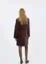 Abrigo Kate Burdeos Talla XS Mujer Mango