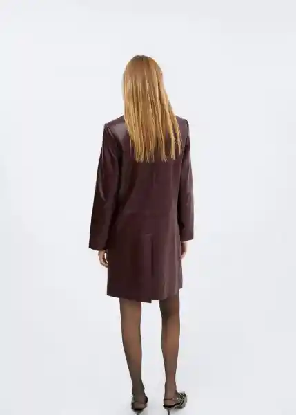 Abrigo Kate Burdeos Talla XS Mujer Mango