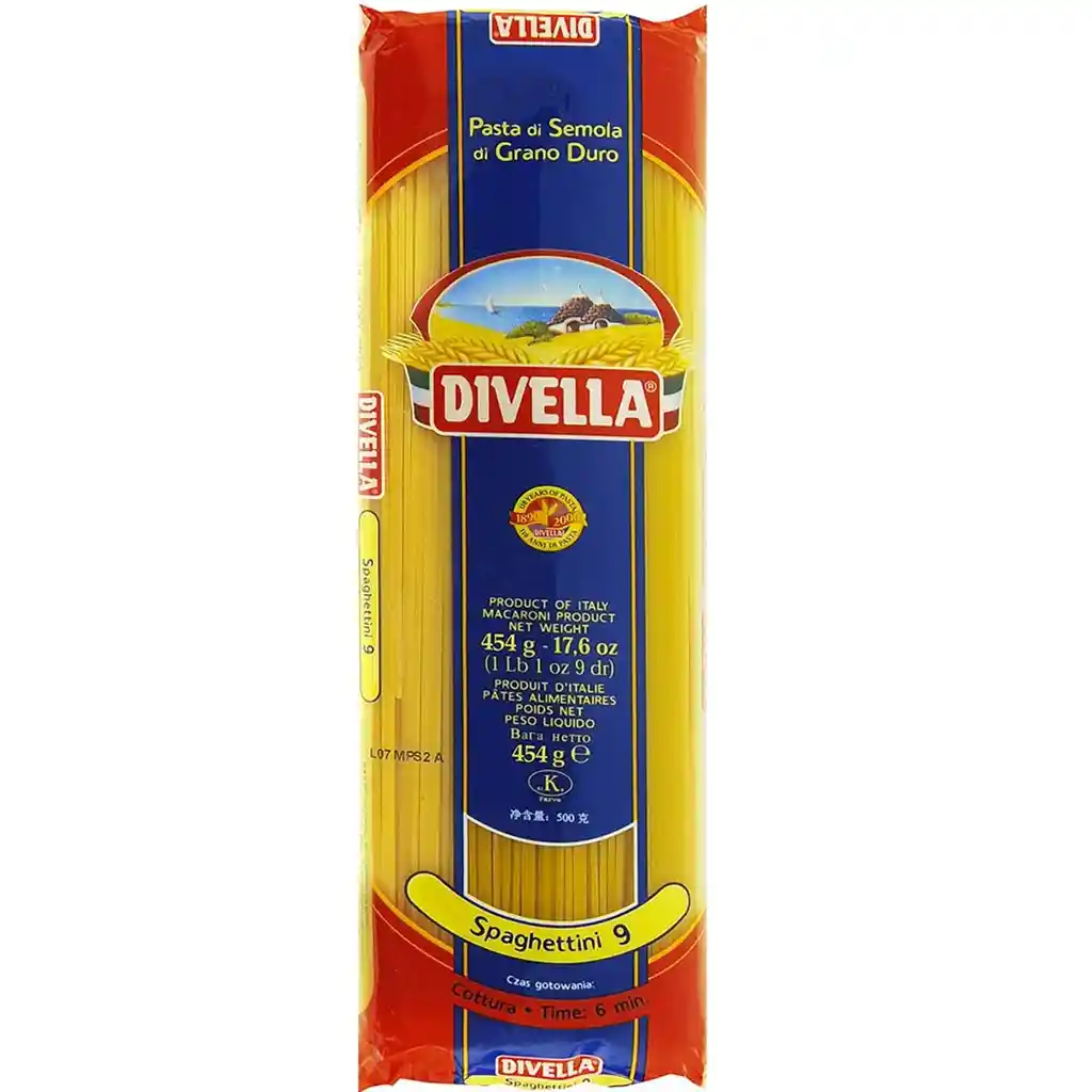 Divella Pasta Spaghettini Número 9