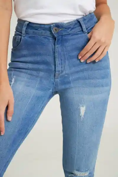 Jean New Kravitz Color Azul Medio Talla 10 Ragged