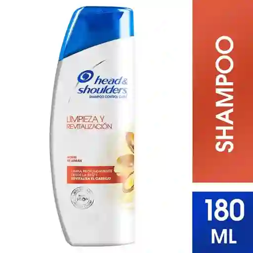 Head & Shoulders Limpieza y Revitalización Aceite de Argán Shampoo Control Caspa 180 ml