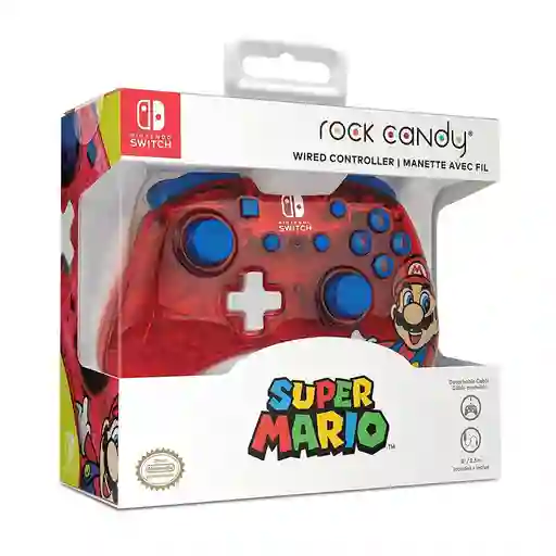 Control Alámbrico Nintendo Switch Rock Candy Super Mario