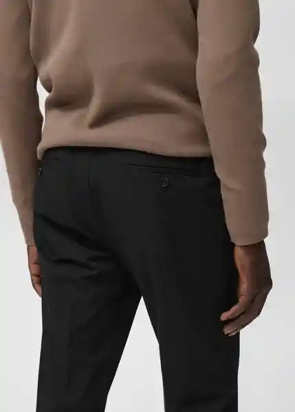 Pantalón Bologna Negro Talla 38 Hombre Mango