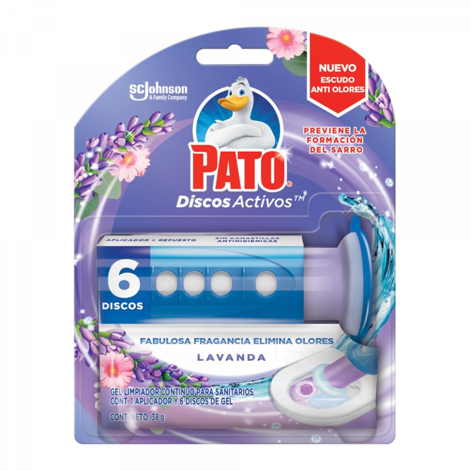 Pato Gel Limpiador de Inodoros Discos Aroma a Lavanda 36 ml