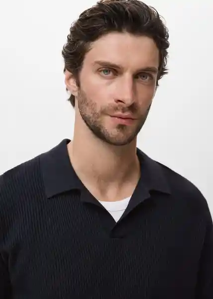 Camiseta Polo Antiguas Navy Talla M Hombre Mango