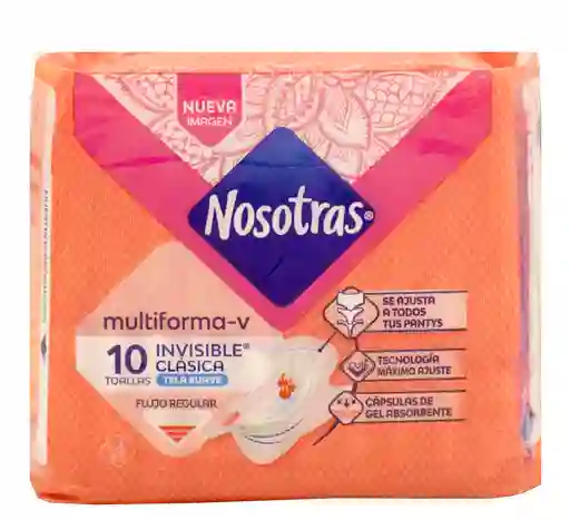 Nosotras Toalla Higiénicas Invisible Clásica Multiestilo