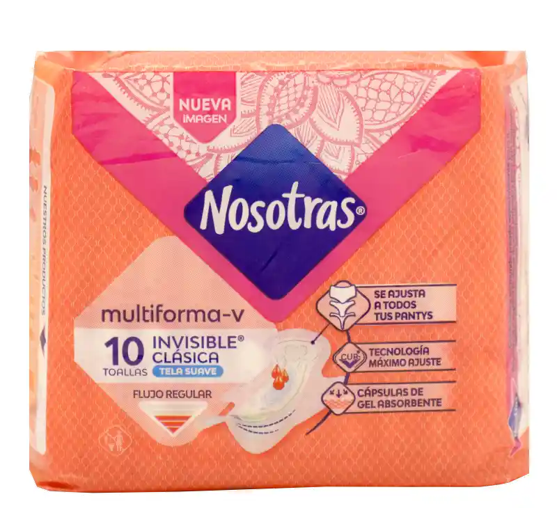Nosotras Toalla Higiénicas Invisible Clásica Multiestilo