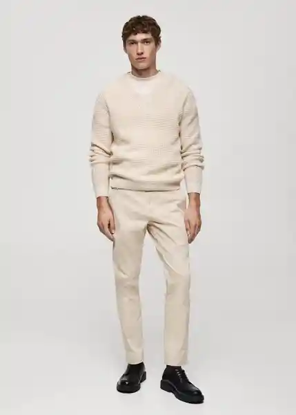 Pantalón Prato Piedra Talla 38 Hombre Mango