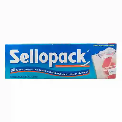Sellopack Bolsas Plásticas con Cierre para Congelar Alimentos Medianas