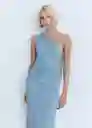 Vestido Mayla Tejano Medio Talla XS Mujer Mango