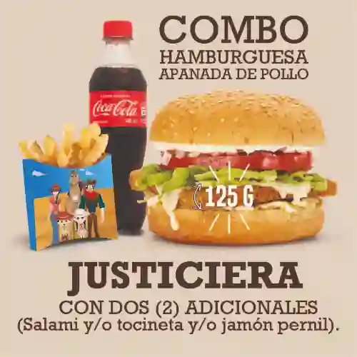 Combo hamburguesa justiciera apanada