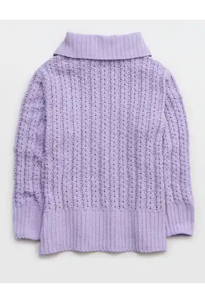 Suéter Aerie Morado Talla X-SMALL American Eagle