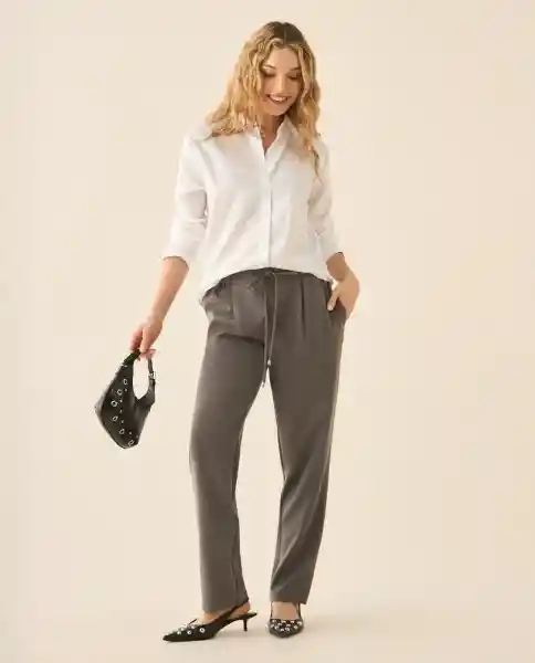Pantalón Gris Humo Claro Talla 6 433G010 Esprit
