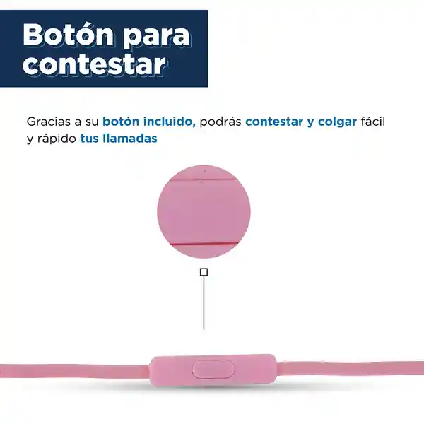 Audífonos con Cable Rojo Modelo Ebp Ea 60 Miniso