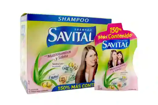 Savital Shampoo Multivitaminas y Sábila Nutrición Avanzada