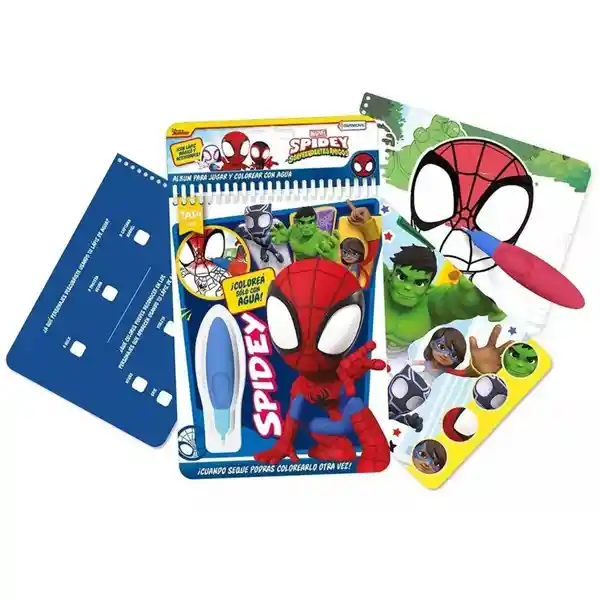 Spidey Spiderman Pintar Agua Wow Con Lapiz Magico Actividad