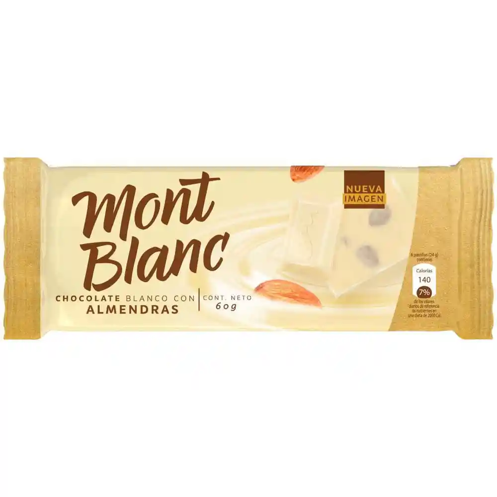  Mont Blanc Chocolate Blanco con Almendras 