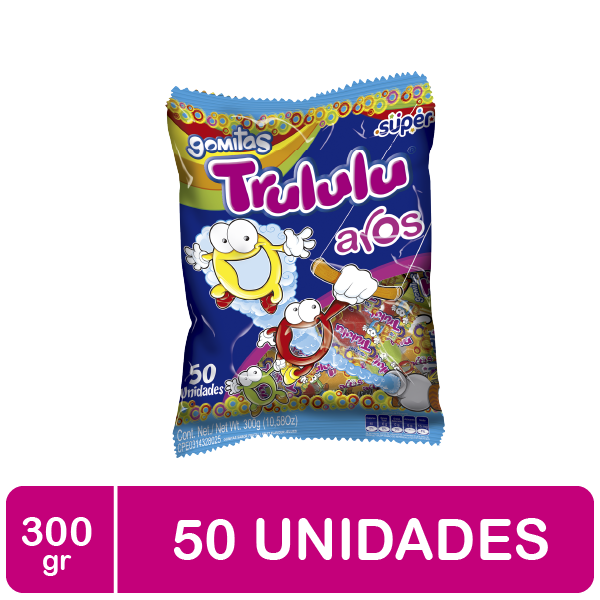 Trululu Gomitas Azucaradas en Forma de Aros 300 g