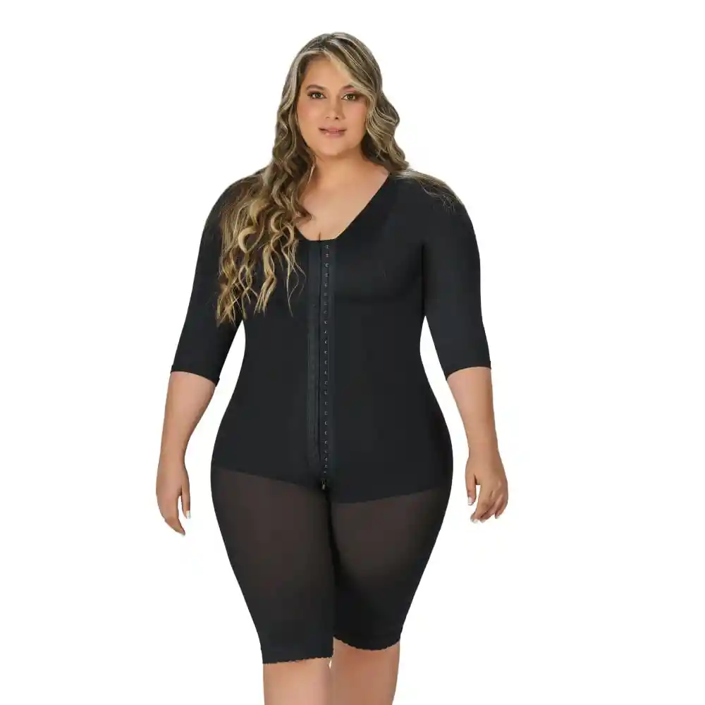 Faja Larga Myd Espalda Brazo Busto Negro Talla Xs F0161