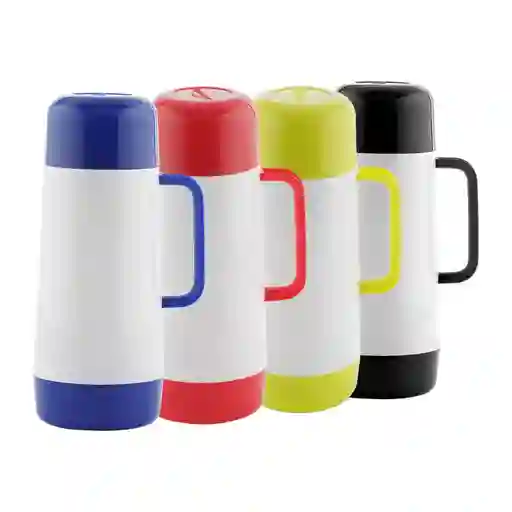 Termo Universal Blanco Tapa Color Plástico