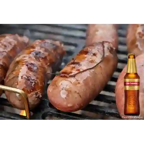 Combo Chorizo de Cerdo + Club col. Dorada Bot. 330ml