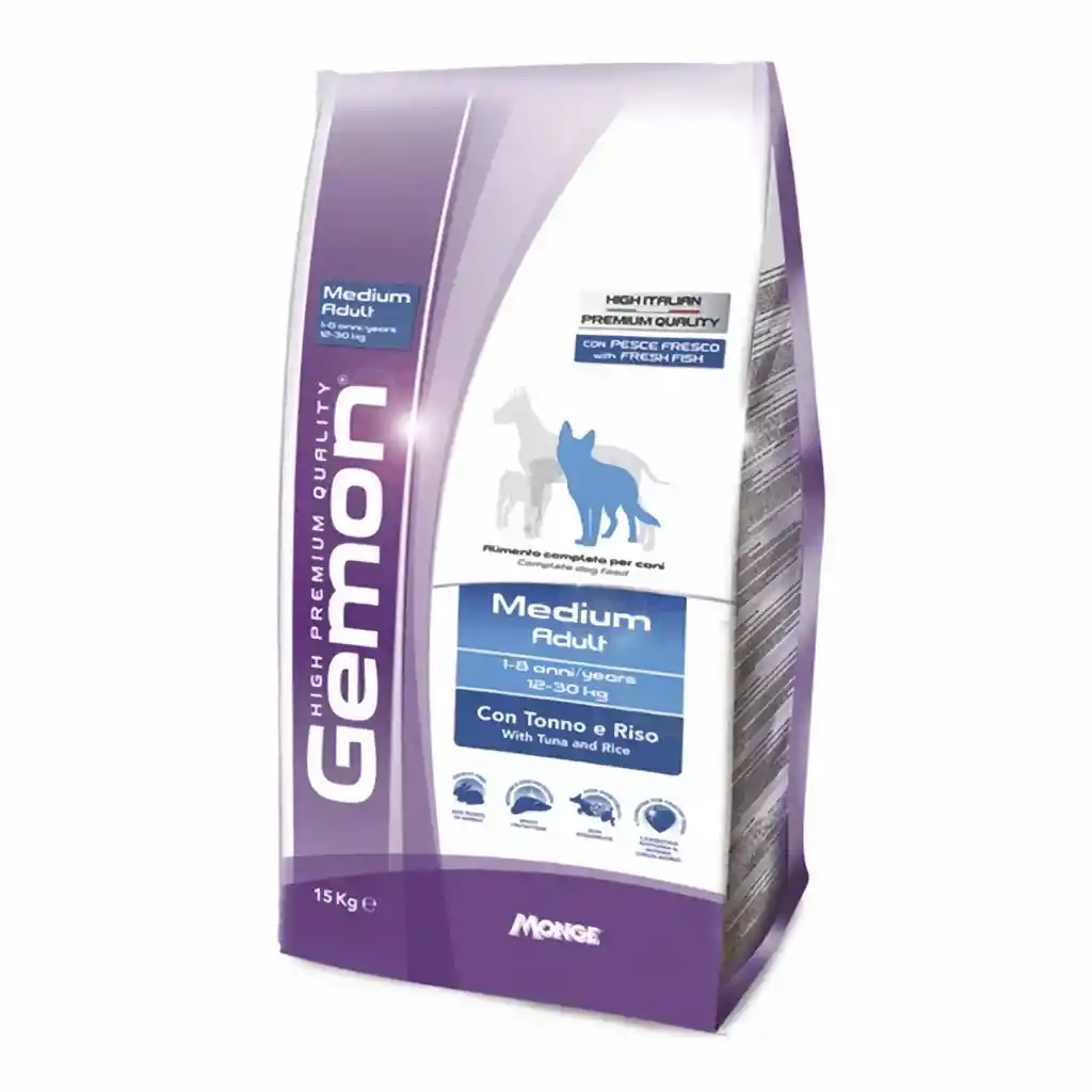 Gemon Alimento Para Perro Dog Medium Adult Atun And Rice 15 Kg