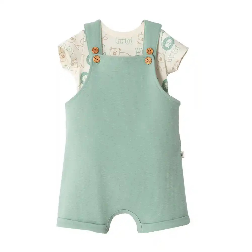 Conjunto de Overol Corto Manga Corta Bebito Kento Baby Fresh