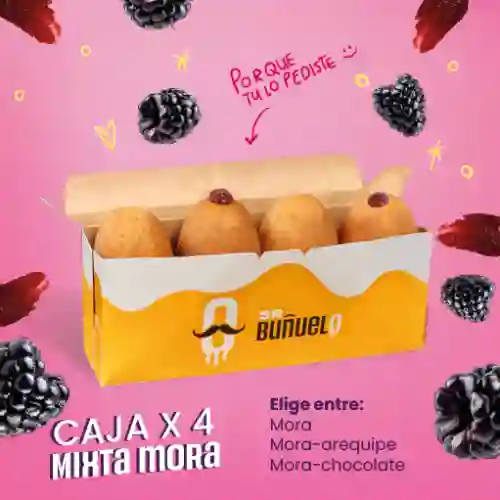 Caja X 4 Buñuelos Mixta Mora